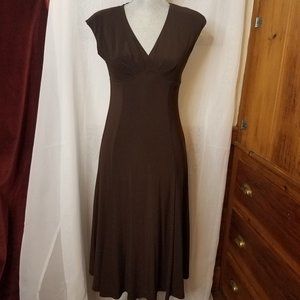 Dark Chocolate Brown Semi-formal Mid-length Dress